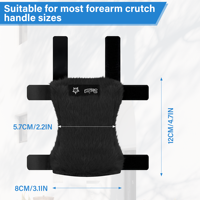 Coussinets de béquille pour avant-bras doux et moelleux, durables, lavables, absorbant l'humidité, soulageant le stress/la charge, capacité de charge de 400 lb, couleur personnalisable