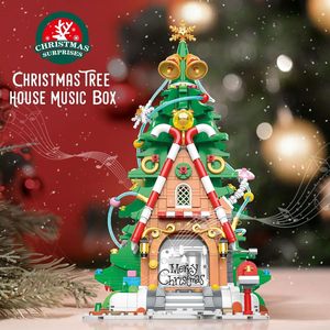 Jaki Santa Claus ELF cây nhà xây dựng khối tự làm mô hình đồ chơi với Cây giáng sinh đèn âm nhạc Bộ hộp cho trẻ em - Product Image 2