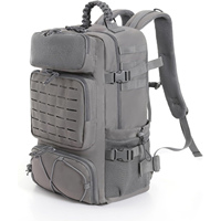 Sac à dos de voyage avec compartiment à chaussures indépendant, compatible avec ordinateur portable 15,6 pouces, sac à dos extensible MOLLE