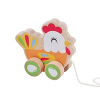 Juguete Montessori de madera con forma de caracol para caminar, juguete de arrastre de madera con forma de animal