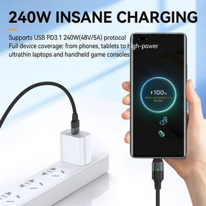 <span class=keywords><strong>C</strong></span>âble <span class=keywords><strong>USB</strong></span> <span class=keywords><strong>C</strong></span> magnétique TKT 240W, <span class=keywords><strong>chargeur</strong></span> <span class=keywords><strong>USB</strong></span> Type <span class=keywords><strong>C</strong></span>, bouchon anti-poussière pour le port <span class=keywords><strong>de</strong></span> charge du téléphone, prise <span class=keywords><strong>USB</strong></span> détachable, <span class=keywords><strong>c</strong></span>âble 120 Gbps - Product Image 6