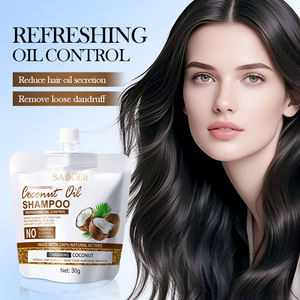 SADOER Champú nutritivo de aceite de coco Control de aceite esponjoso Aceite limpio para el cabello y la suciedad Eliminar la caspa suelta Productos para el cuidado de la piel del cabello - Product Image 1
