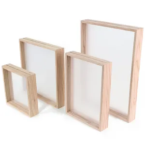 8X8 Fotolijsten Dubbelzijdig Geperst Bloemframe Effen Houten Frame Natuur Home Decor Cadeau