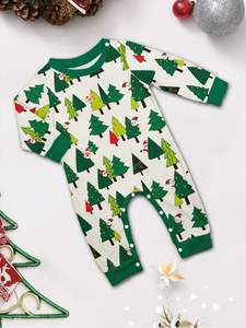 Conjunto de pijamas navideños Family 2024 Snowman Print Conjunto de pijama navideño para mujer Ropa de bebé con temática navideña - Product Image 6