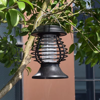 Lámpara antimosquitos con energía solar, luz UV, trampa para insectos portátil, impermeable, para acampar al aire libre