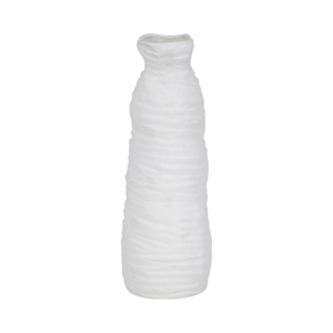 Vaso alto in ceramica a coste per l'arredamento del soggiorno - Product Image 4