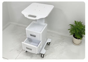 Carrello Mobile Professionale in Metallo per Macchinari da Estetica con Tavolo e 4 Ruote per Ospedale Hotel e Spa - Product Image 4