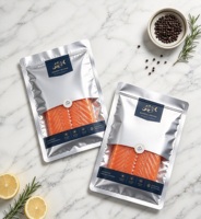 Sacs d'emballage sous vide thermoscellables personnalisables de qualité alimentaire, sacs transparents en aluminium pour fruits de mer congelés, céréales, avec logos imprimés
