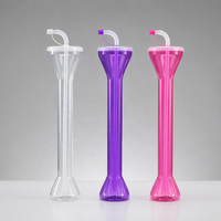 Gobelet en plastique PET à long col personnalisé de 720 ml sans BPA, écologique, pour les fêtes, logo personnalisé imprimé