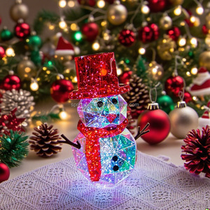 PRIMAVERA PLANTAR Brillante Venta al por mayor Muñeco de nieve Árbol de Navidad Adornos colgantes Decoraciones de Navidad - Product Image 1