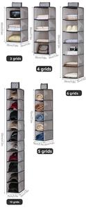 Sac de rangement suspendu multicouche en tissu non tissé, organisateur de garde-robe domestique, pochettes de rangement pliables multi-usages pour vêtements - Product Image 6