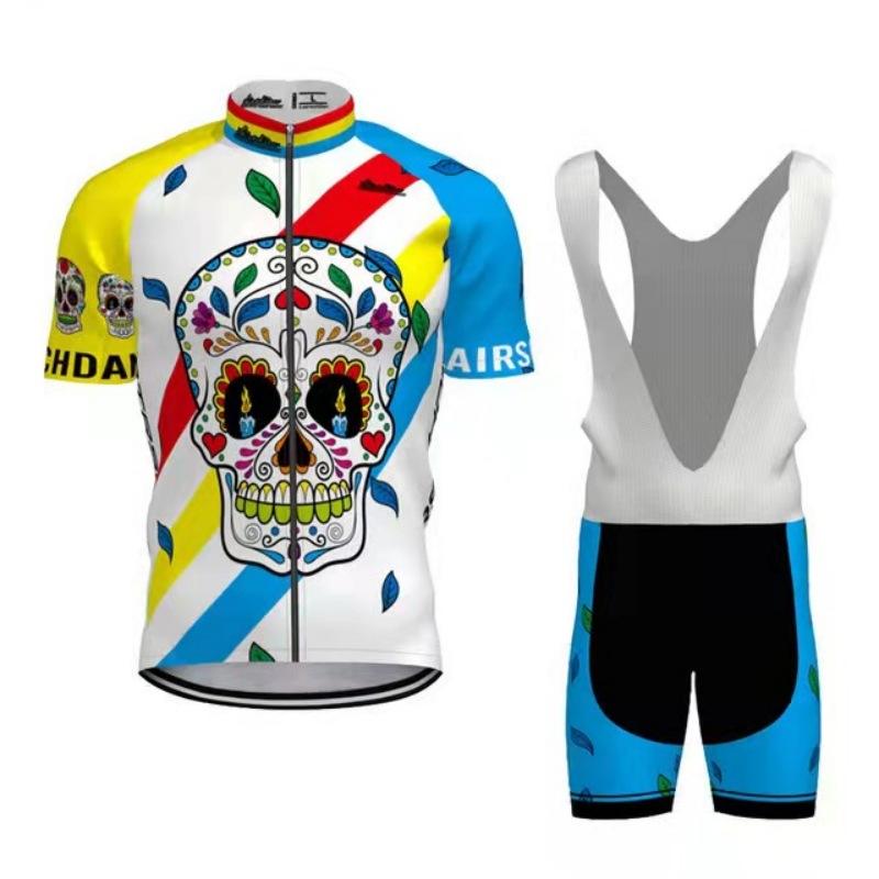 Cross-border yellow cycling suit