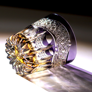 <span class=keywords><strong>Verre</strong></span> à whisky en cristal de luxe Edo Kiriko de 320 ml, <span class=keywords><strong>verre</strong></span> à <span class=keywords><strong>vin</strong></span> en <span class=keywords><strong>verre</strong></span> plombé taillé à la main, ambre violet, <span class=keywords><strong>gravure</strong></span> à la main pour fête, mariage, œuvre d'art - Product Image 4