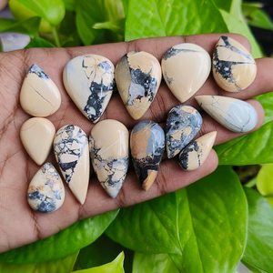 Lot de cabochons en jaspe Maligano naturel 275 carats, pierres précieuses de formes variées, fournisseur en gros, fabricant Inde - Product Image 1