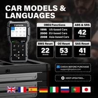 TOPDON AL600 Outil de diagnostic automobile, scanner de codes OBD2, lecteur de codes, effacement et lecture des codes DTC ABS SRS BMS