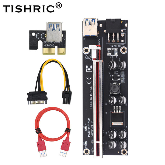 PCIE Graphics Card Extension Cable USB3.0 Enhancement Card PCI-E Adapter 1X to 16X Copper Core 0.6m V011PRO