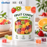 Sacs en plastique personnalisés sur mesure, directement de l'usine, avec logo, refermables, de qualité alimentaire, pochettes verticales avec fenêtre transparente pour la vente au détail de bonbons