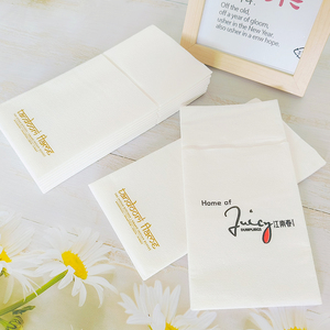 1-ply mềm Trinh gỗ bột giấy airlaid Khăn ăn màu dùng một lần Cocktail bữa ăn tối serviettes gấp túi phong cách in cho nhà hàng - Product Image 4