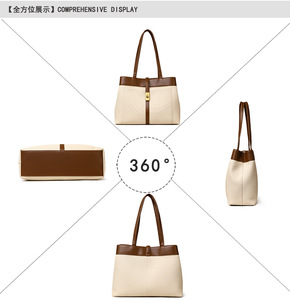 Sac fourre-tout de luxe en cuir de vachette vintage pour femme, sac à bandoulière en cuir véritable pour femme, vente en gros - Product Image 2