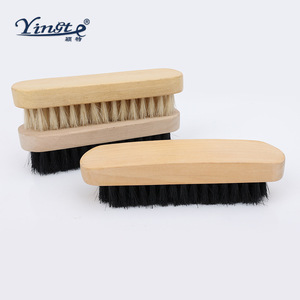 Cepillo para Zapatos Yinste de Pelo de Cerdo y Madera Maciza, 2 Piezas, para Eliminar Manchas - Product Image 1