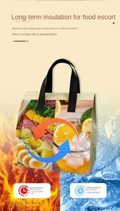 Sac isotherme solaire écologique personnalisé en non-tissé, imperméable, grande capacité, pour la livraison d'aliments et de gâteaux - Product Image 6