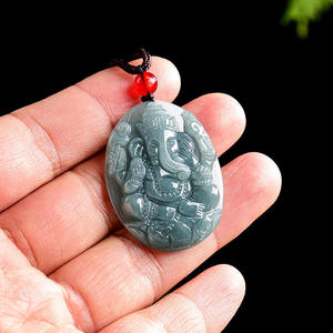 จี้หยกธรรมชาติสีน้ำเงินรูปช้าง  พร้อมใบรับรองการประเมินคุณภาพ  DW06 - Product Image 3
