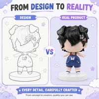 Figurine de mode en PVC personnalisée, jouet artistique, personnage de dessin animé mignon en plastique, statue 3D personnalisée, figurine articulée