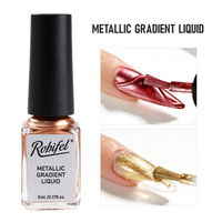 Robifel Gel de Peinture Métallique en Gros pour Nail Art 3D, Fleurs Sculptées, Effet Miroir Chromé, OEM Privé pour Salons de Manucure