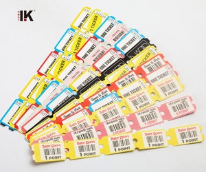 Bán buôn tùy chỉnh thiết kế 180g Vật liệu Hội Đồng Quản trị trò chơi máy vé <span class=keywords><strong>Redemption</strong></span> một bên in cho vui chơi giải trí vườn trò chơi phòng - Product Image 1