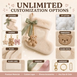 OEM ODM Personnalisé Ensemble de chaussettes de Noël douillettes, Mascotte en peluche, Animal en peluche, Jouet promotionnel CPC, Cadeau de Noël saisonnier - Product Image 4