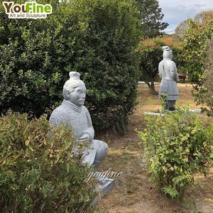 Life Size Classical Chinese Hand Carved Marble <strong>Terracotta</strong> <strong>Warrior</strong> <strong>Garden</strong> <strong>Statue</strong> - Product Image 5
