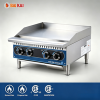 Plaque de cuisson professionnelle en acier inoxydable Core Pro, convertible gaz NG/GPL, pour restaurant, cuisson des aliments, sur table
