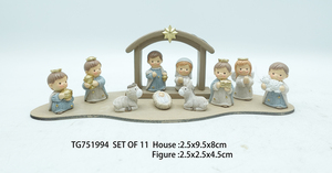 Juego de 11 Piezas de Adornos de Resina para Nacimiento Navideño, Figuras de Personajes del Nacimiento, Escena Religiosa, Regalo Cristiano para el Nacimiento - Product Image 2