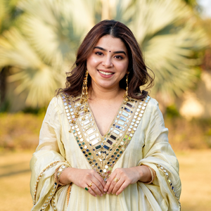 Wholesale Indian Ethnic Wear Mirror Work Short Kurti Sharara Set Silk Chiffon Designer <b>3</b>-<b>Piece</b> Pakistani Salwar Kameez <b>Suite</b> - Product Image 2