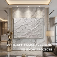 Peinture abstraite en relief 3D architecturale pour la décoration des espaces publics d'hôtel, projet d'art professionnel pour l'hôtellerie commerciale