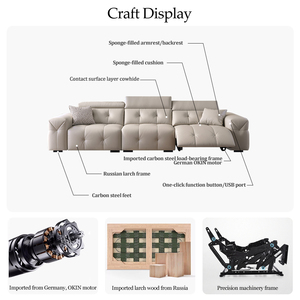 Thông Minh Chuyển Đổi Biệt Thự <span class=keywords><strong>Sofa</strong></span> Giường Động Cơ Điện Ngồi Có Thể Ngả 3 Ghế Da Chính Hãng Chức Năng Lớn <span class=keywords><strong>Sofa</strong></span> <span class=keywords><strong>OEM</strong></span> Đồ Nội Thất - Product Image 3