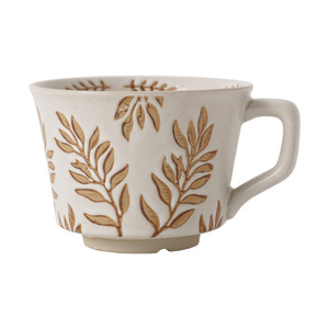 Tazza in Ceramica Porcellanata Dipinta a Mano Stile Moderno Retrò, Forma Irregolare, Alta Qualità Cromatica, 301-400ml, per Latte e Caffè con Piattino - Product Image 1