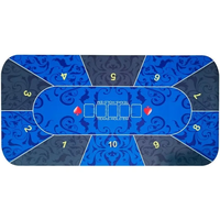 Benutzer definierte 1,2 m/1,8 m/2,4 m Blackjack Tisch Roulette Craps Teppich Hold'em Glücksspiel Stoff Anti-Rutsch-Gummi basis Texas Poker Pad Mat