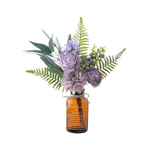 Bouquet de roses artificielles Qinghuan en mousse plastique avec treillis métallique, fleurs décoratives pour mariage et décoration intérieure - Product Image 5