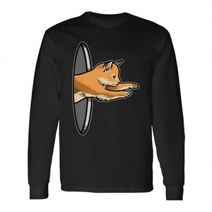 Camiseta de manga larga con estampado de animales para amantes de los gatos, para él y para ella - Product Image 2