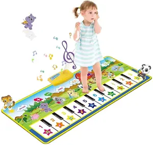 ילדים מוסיקה פסנתר מחצלת ריקוד כלי צלילי מגע משחק מחצלות רצפת מקלדת מחצלת שטיח מוסיקלי צעצועים חינוכיים