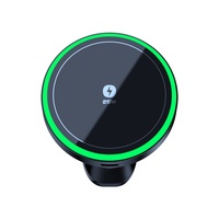 Chargeur de voiture sans fil magnétique 25W avec refroidissement actif, support magnétique pour téléphone de voiture N52, rotation à 360° °   Support de charge rapide rotatif
