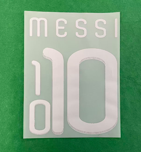 Livraison Gratuite – Nouveau Patch de Football Rétro 2010 MESSI, Nom et Numéro, Matériaux Flocage, Impression Thermocollante pour Maillots Domicile et Extérieur - Product Image 5