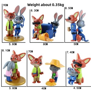 Set de Figuras de PVC de Zorro y Conejo, Personajes de Dibujos Animados, Estatuas Coleccionables, Juguetes para Niños, Regalo - Product Image 3