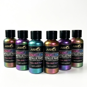 <span class=keywords><strong>Peinture</strong></span> caméléon ASHUE, 50 ml chacune, kit de 6 couleurs, <span class=keywords><strong>peinture</strong></span> acrylique à changement de couleur, avec service de couleur personnalisée, fabriqué en Chine - Product Image 1