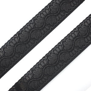 PRETO Lace Trim Knitted Lace Com Silicone Jacquard Belt <span class=keywords><strong>Fancy</strong></span> <span class=keywords><strong>Elastic</strong></span> Edge JACQUARD <span class=keywords><strong>Elastic</strong></span> <span class=keywords><strong>FANCY</strong></span> CUSTOMIZED - Product Image 2