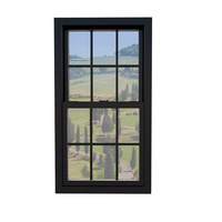 Ventanas Corredizas Verticales de Doble Panel con Aislamiento Acústico, Ventanas Corredizas de Aluminio de Doble Hoja