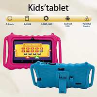 Nouveau support de bureau pour tablette enfant 7 pouces HD Android 12 MTK 2 Go, aide pédagogique pour les devoirs, mode concentration, WiFi, GSM, déverrouillage facial, vente en gros