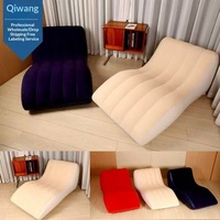 Nouveau canapé gonflable Wave S, chaise longue inclinable en PVC floqué, design moderne et simple, canapé simple pliable en stock