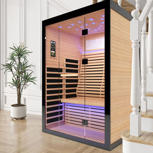 Sauna Tradicional de Madera de Hemlock para 1-2 Personas, Sauna de Vapor Seco con Infrarrojos Lejanos para el Hogar, Venta Directa de Fábrica - Product Image 6